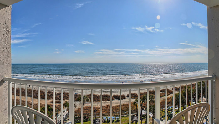 Oceanfront Efficiency balcony view