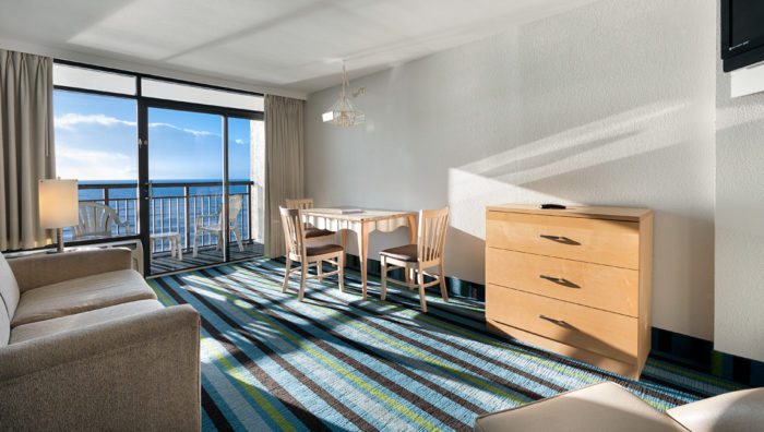 Oceanfront suite living room